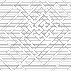 Abstract geometric black and white vector pattern