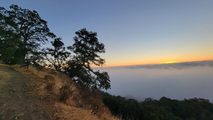 sunset in the mountains