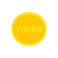 TOKEN（トークン）の刻印が入った通貨･コインの素材 - 仮想通貨やブロックチェーンのイメージ素材
