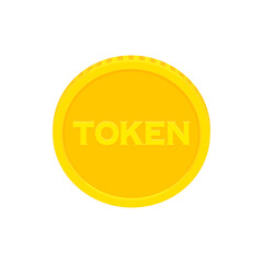 TOKEN（トークン）の刻印入りの通貨･コインの素材 - 仮想通貨やブロックチェーンのイメージ素材