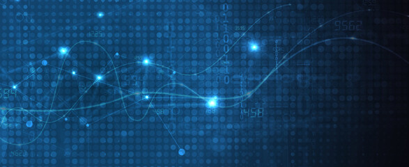 Technology data background, idea of global business solution