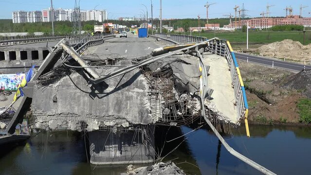 2022 - the destroyed bridge at Irpin, Ukraine may have saved the country from Russian invasion.