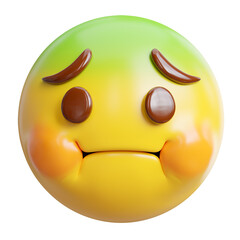 Naklejka premium emoji 3d icon.