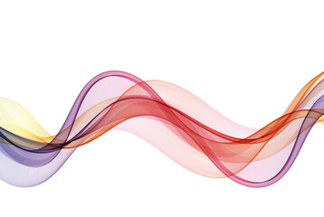 Abstract smoky wave. Transparent flow wave color spectrum.Design element