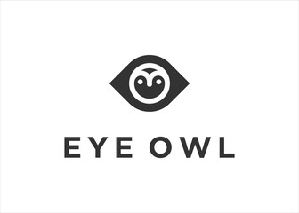 owl eyes logo designs vector template