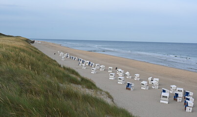 view of the beach in Sylt, Baltic sea