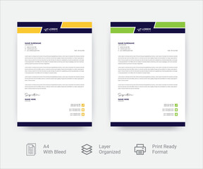 Creative corporate letterhead design vector template 