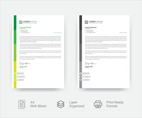 Creative corporate letterhead design vector template 