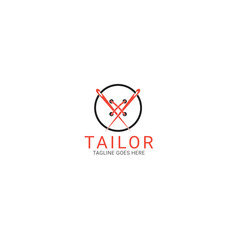 logo for a simple and flat tailor business