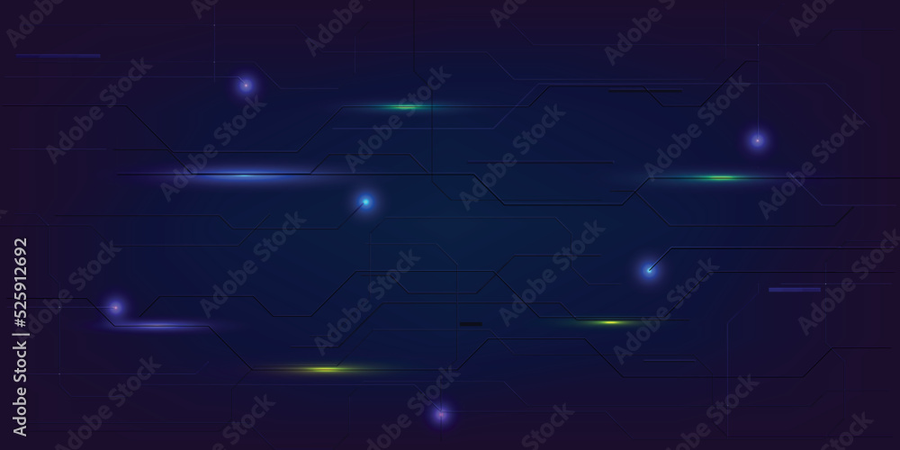 Poster vector illustration of digital perspective empty space layout for digital product and game advertise