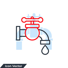 tap faucet icon logo vector illustration. Faucet symbol template for graphic and web design collection