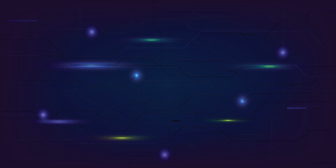 Vector illustration of digital perspective empty space layout for digital product and game advertisement artwork.Digital technology concepts.