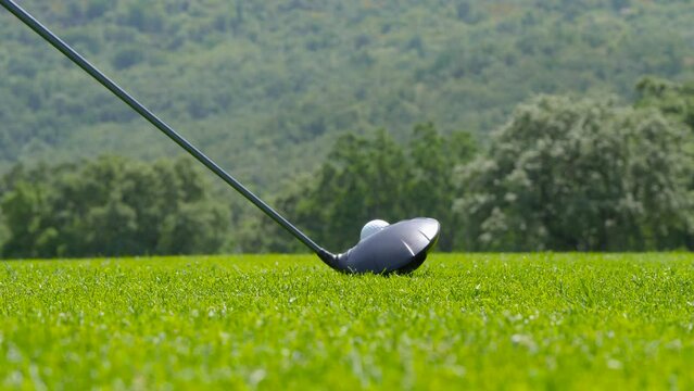 different golf shots in a heavenly course