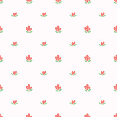 Floral seamless pattern in retro style. Vector illustration. Trendy design for any purpose. - 525913218
