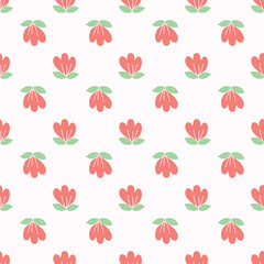 Floral seamless pattern in retro style. Vector illustration. Trendy design for any purpose. - 525913236