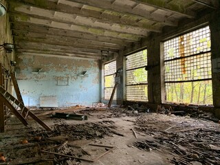abandoned factory building in Chornobyl