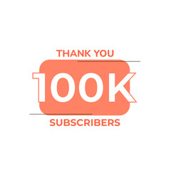 THANK YOU 100K FOLLOWERS CELEBRATION TEMPLATE DESIGN  VECTOR GOOD FOR SOCIAL MEDIA, CARD , POSTER