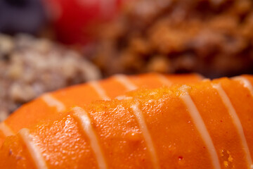 Orange Colored Orange Tiny Cake Close Up