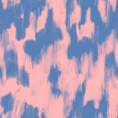 Abstract seamless pattern with paint scribbles. Pink and blue brush strokes. Hand drawn grunge texture