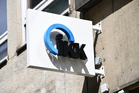 Cologne, Germany - June 3, 2022: IKK logo in Cologne, Germany - IKK - Innungskrankenkasse - is one of the leading health insurance companies in Germany