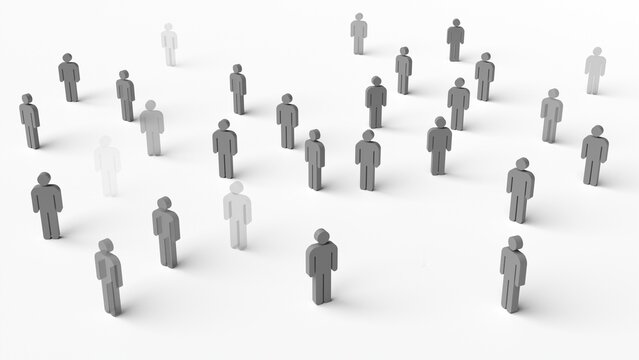 population 3d representation, overpopulation growth and demography analysis. Can be used to represent human capital, e-commerce, morbidity or migration