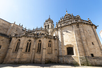 Fototapeta premium Lugo, Spain. The Catedral de Santa Maria (Saint Mary's Cathedral), a Roman Catholic church and basilica in Galicia