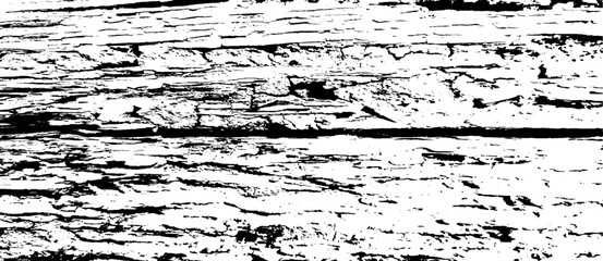 Cracked Surface Grunge Texture Vector. Uneven Overlay. Distressed Grungy Effect. Vector Illustration.Black Isolated on White Background. EPS 10.