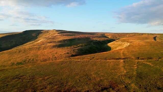 Amazing landscape at Snake Pass in the Peak District National Park - drone photography