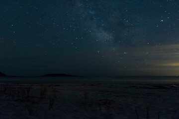 Milky way over the beach