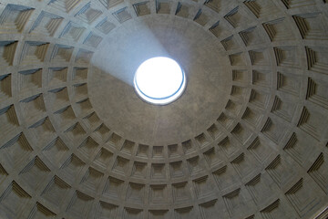 inside the dome of the pantheon