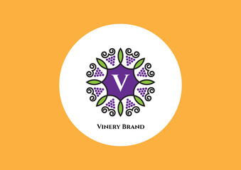 Vinery logo design concept 