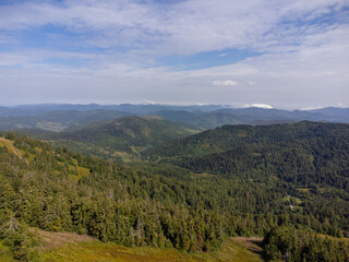 Beautiful landscape of mountains. Aerial photo