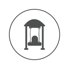 Park kids swing fun icon | Circle version icon |