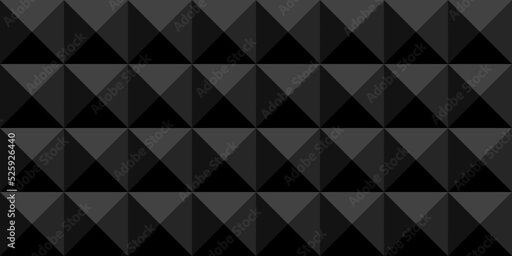 Poster seamless abstract minimal black pyramid cubes background texture. elegant modern geometric squares w