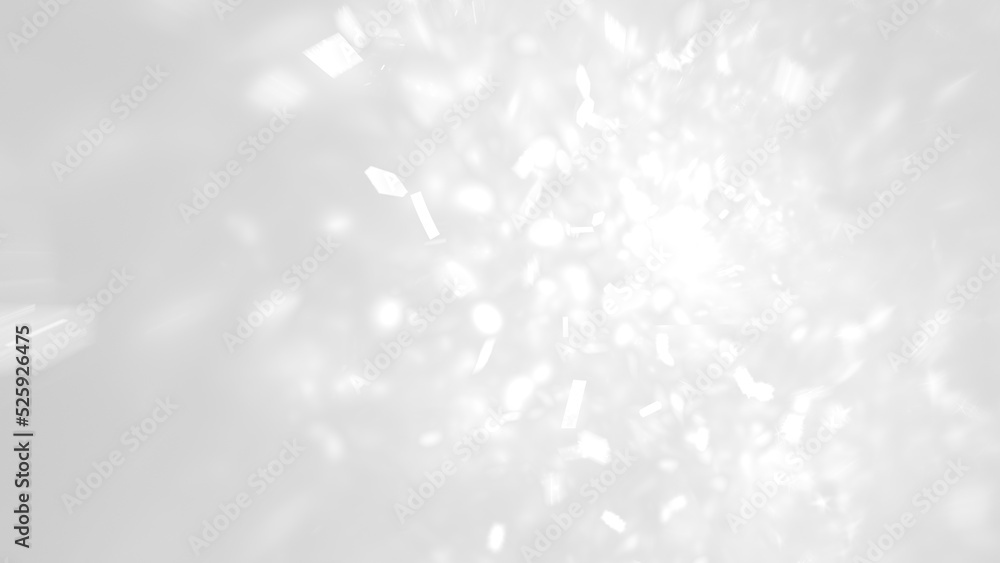 Aufkleber white abstract bokeh confetti sparkle explosion wallpaper background. elegant minimal subtle light g