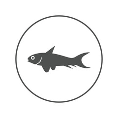 Fototapeta premium Healthy fresh sea fish icon | Circle version icon |