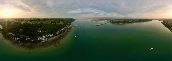 Conwy Estuary, North Wales - aerial view