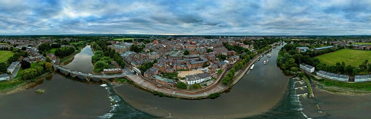 Chester, Cheshire, England - aerial view