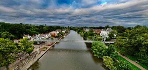 Chester, Cheshire UK - aerial view