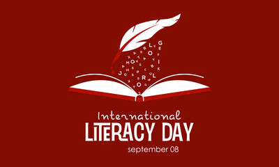 Vector illustration design concept of international literacy day observed on every september.