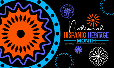 Vector illustration design concept of national hispanic heritage month observed on every September.