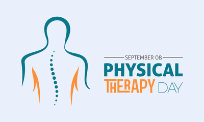 Vector illustration design concept of world physical therapy day observed on every september.