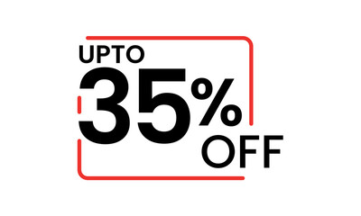 upto 35 percent discount vector, 35 percent off vector typography, 35 percent discount
