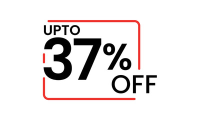 upto 37 percent discount vector, 37 percent off vector typography, 37 percent discount