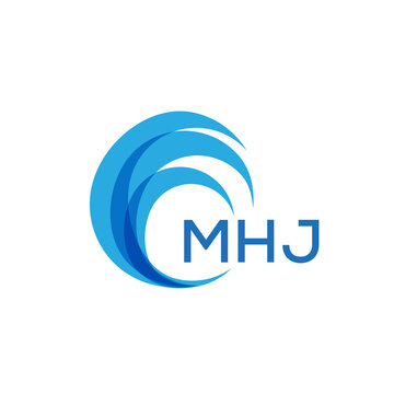MHJ letter logo. MHJ blue image on white background. MHJ Monogram logo design for entrepreneur and business. MHJ best icon.
