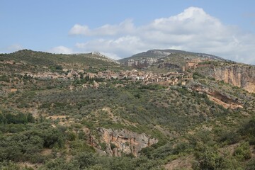 Obraz premium Alquézar, un des plus beau village d'Espagne