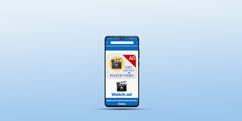 mobile phone watch full screen ad