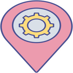 Fototapeta premium setting location Isolated Vector icon which can easily modify or edit