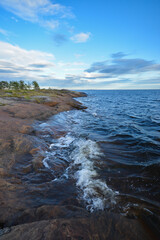 The rocky shore of the White Sea.
