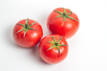 tomatoes on a white background